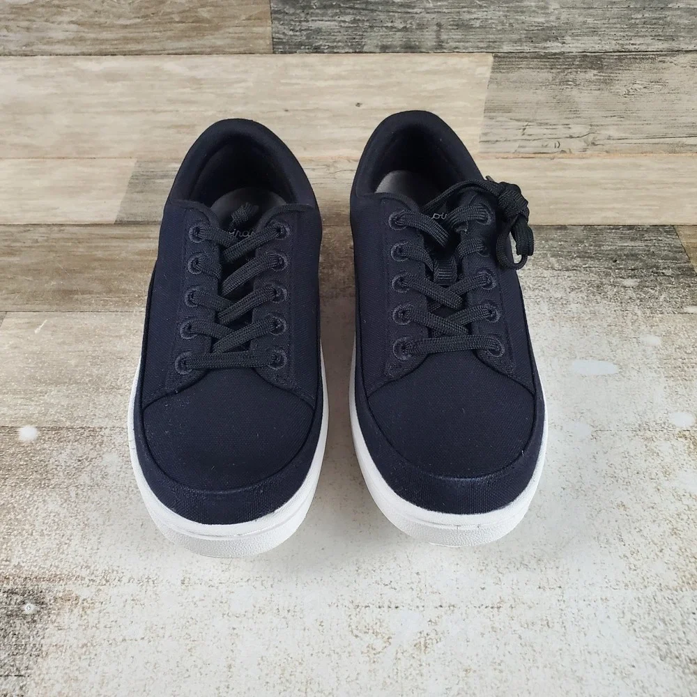 Allbirds Canvas Pacer Womens Shoes Sz 7 W Running Natural Black Lace Up Sneaker